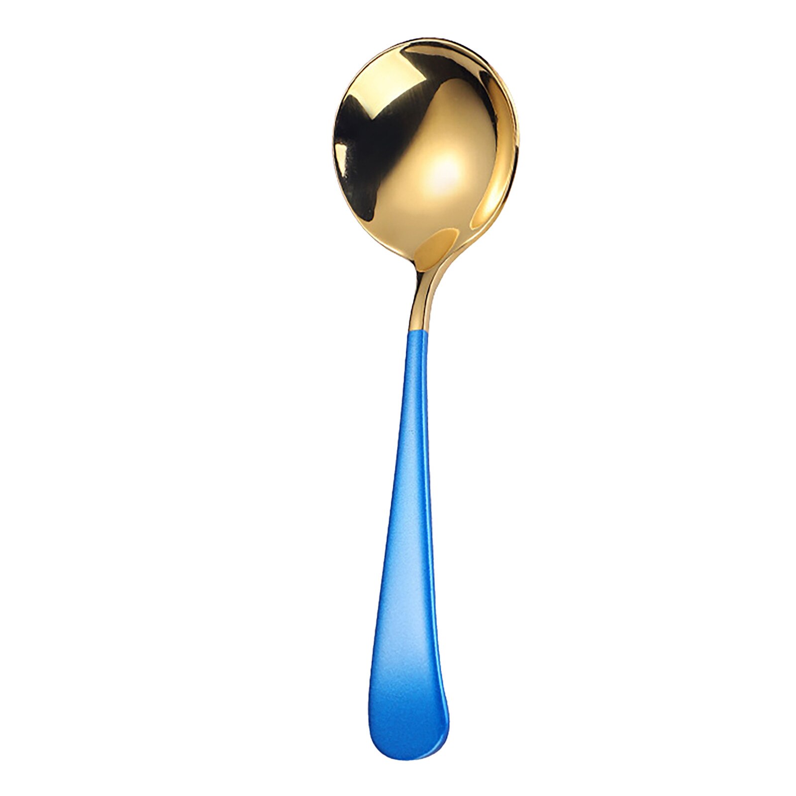 6.2 pouces coloré en acier inoxydable café cuillère longue poignée thé cuillères cuisine chaude boire couverts riz Scoop # Y: E