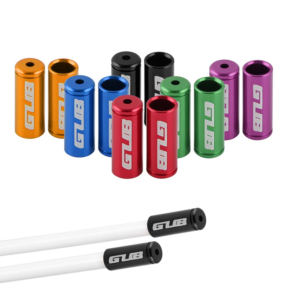 Gub 100 st aluminium cykelväxel bromsvajerhatt mountainbike racercykel bromsväxelvajer slang vajerskydd ändskydd tillbehör