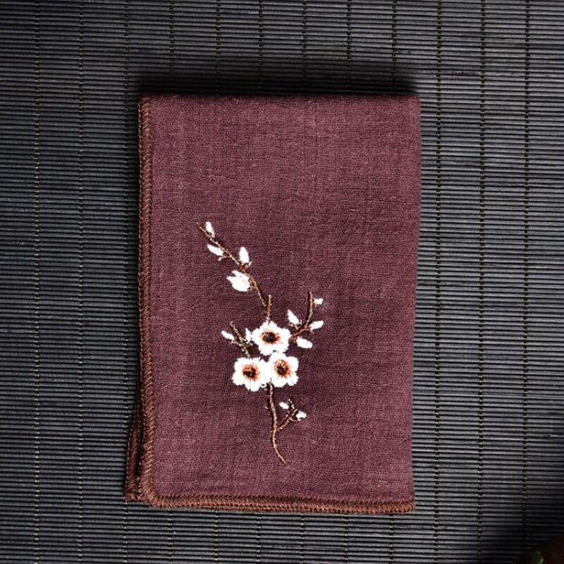 2 st 28 x 19cm enkla broderade kökshanddukar teservetter kökshandduk traditionell kinesisk stil liten storlek: Kaffedesign 5
