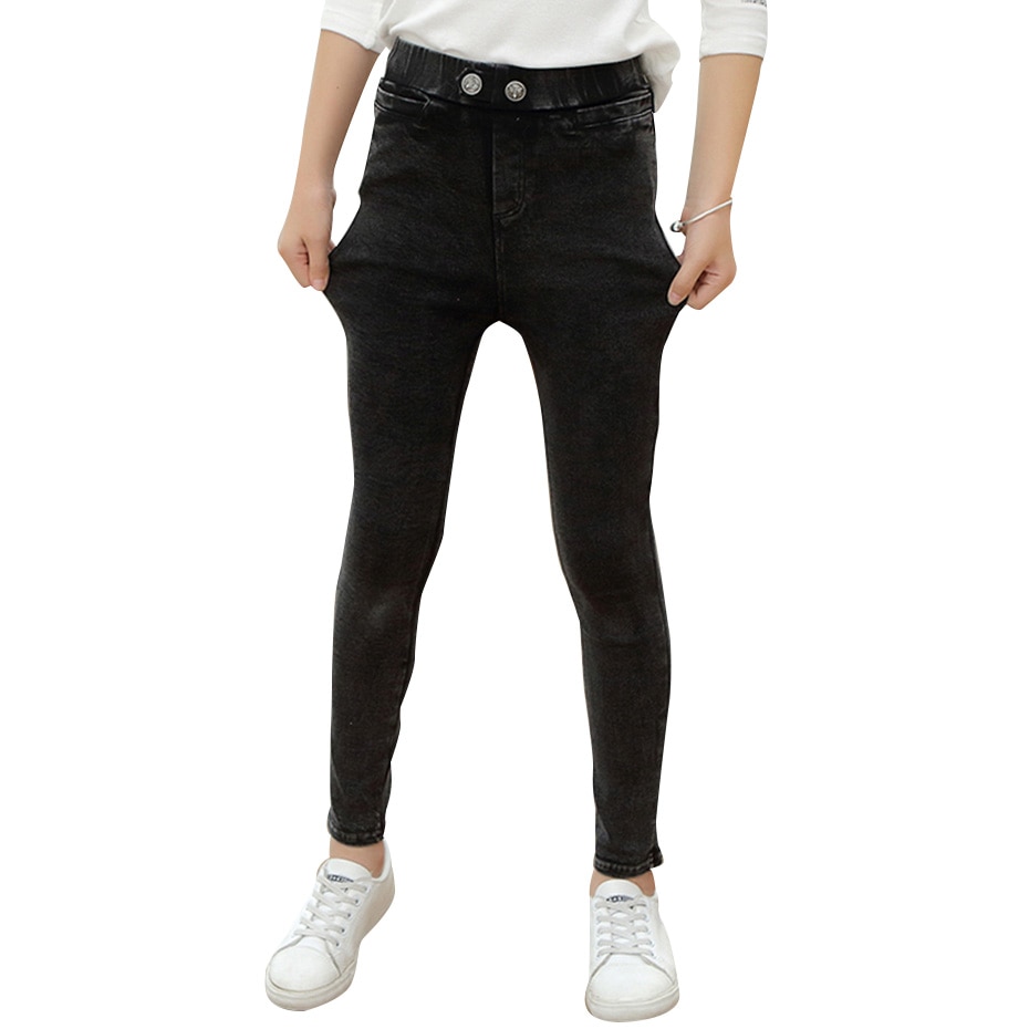 Jean moulant à bouton Fly pour filles, jean moulant pour enfants, vêtement pour enfants de Style décontracté