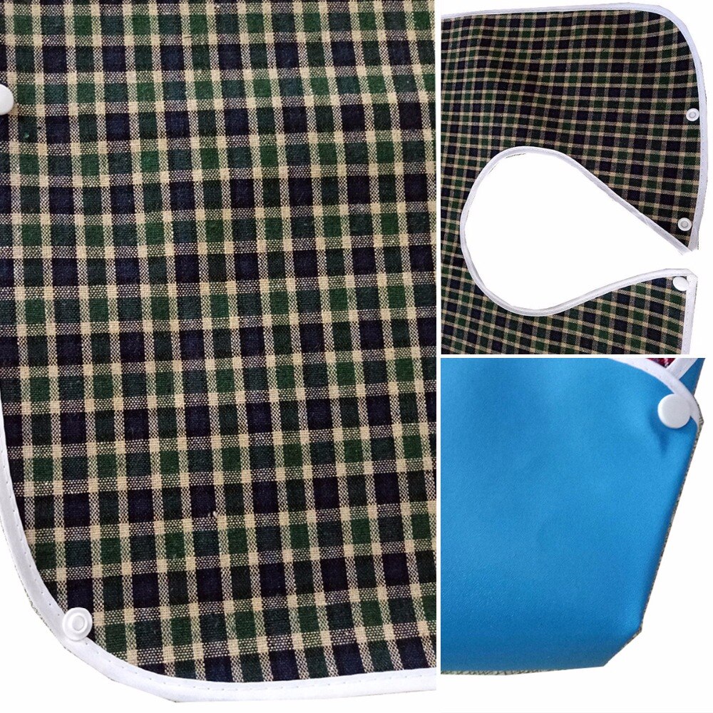 3 stks/set Waterdichte Plaid Kruimelvanger Volwassen Bib Schort Herbruikbare Kleding Protector Voorkomen Olie Sap Spill Oudere Handicap Dragen
