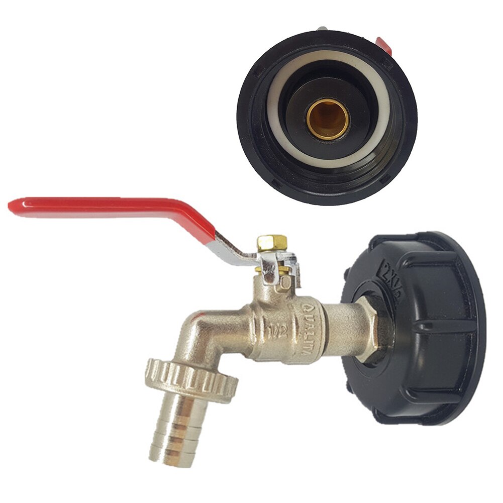 För ibc tank adapter tank till trädgårdskran i mässing med 1/2 " slangkoppling olja bränsle vatten