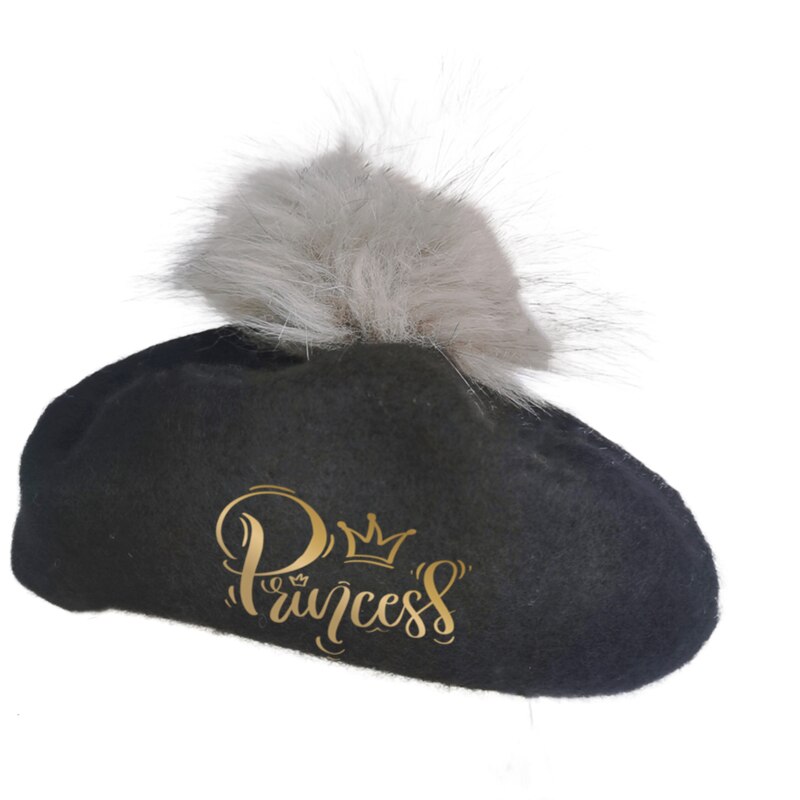 Sombreros de princesa para niña, boinas de lana para otoño e invierno, Boina de pintor francés, gorro cálido, accesorios de fotografía