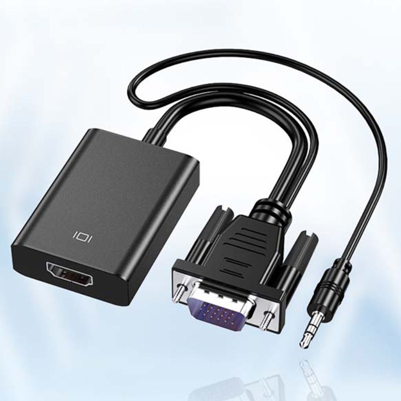 Vga Naar Hdmi-Converter Kabel Vrouwelijke Vga Male Naar Hdmi-Adapter Met 3.5 Mm Uitgang Voor Pc Laptop naar Hdtv Projector