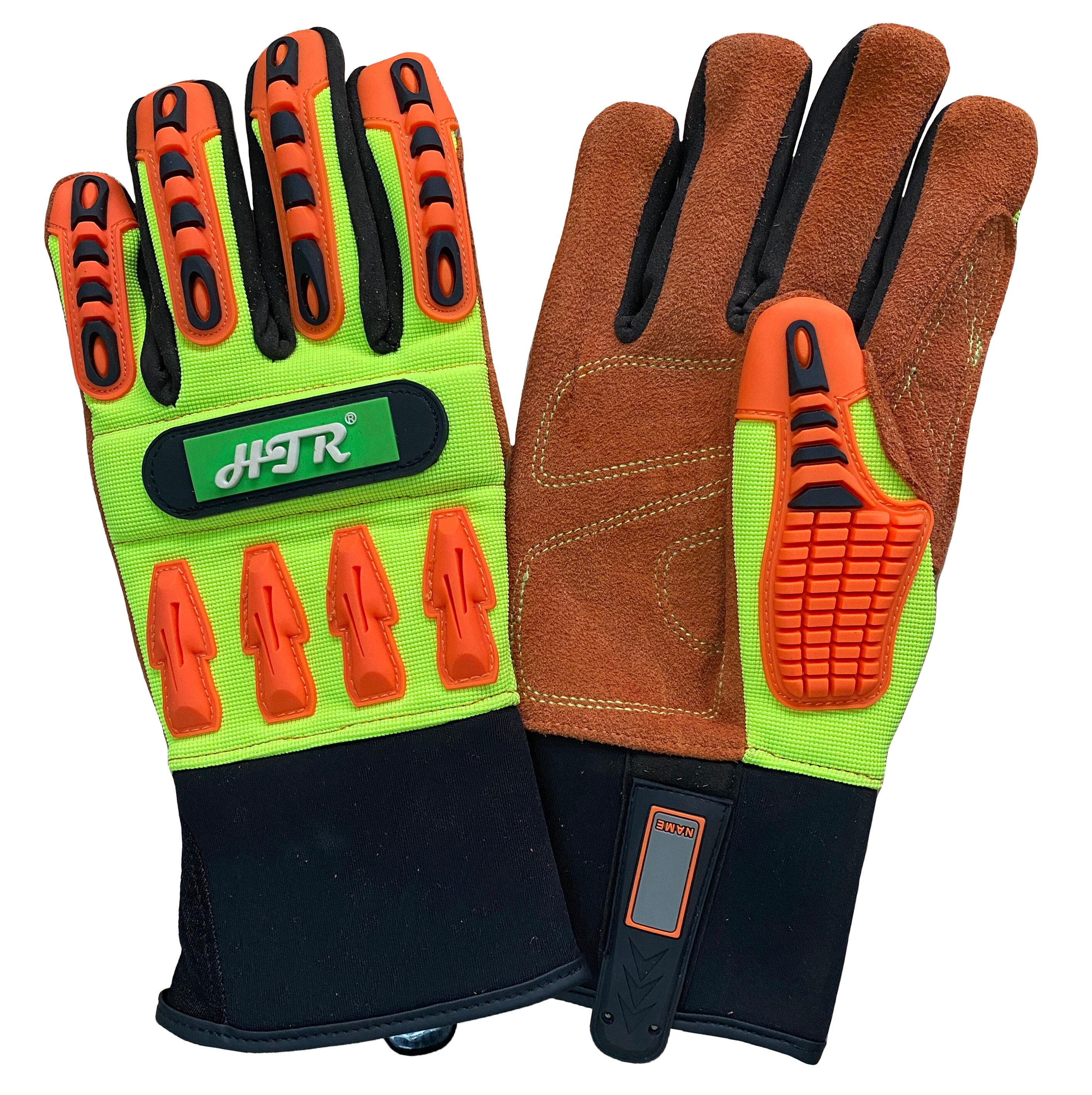 Impact Resistant Oilfield Safety Gloves Leather Palm Anti Impact Mechanics Gas Industrial Rigger Work Gloves