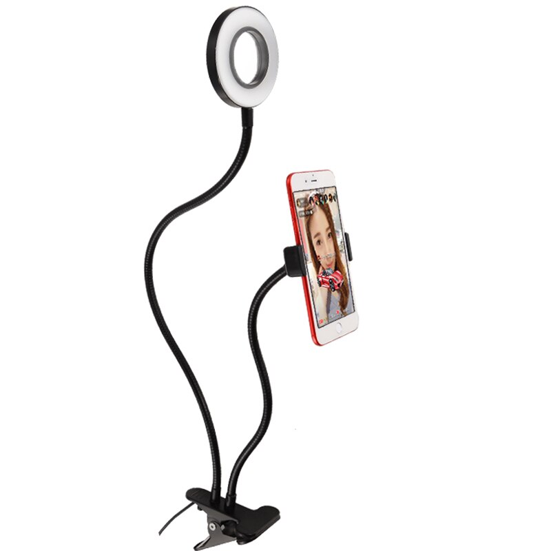 3 modi Dimmbare Universal Selfie Ring Licht Mit 360 Grad Lange Flexible Desktop Ständer Handy Halter Für Video Live