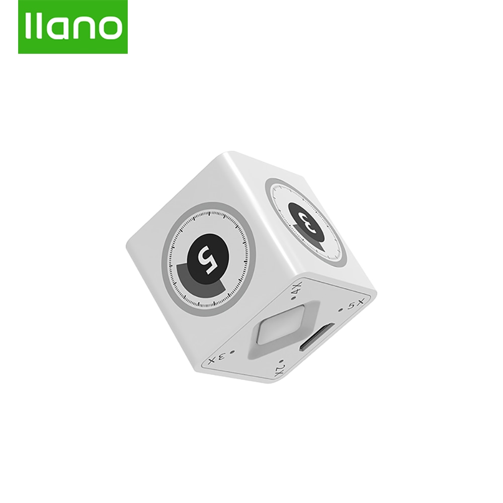 LLANO MINI Gadget USB Timer Small Square Digital Led Alarm Clock Digital Desktop Kitchen Desk Tool Working/Meeting/Sport/Timming