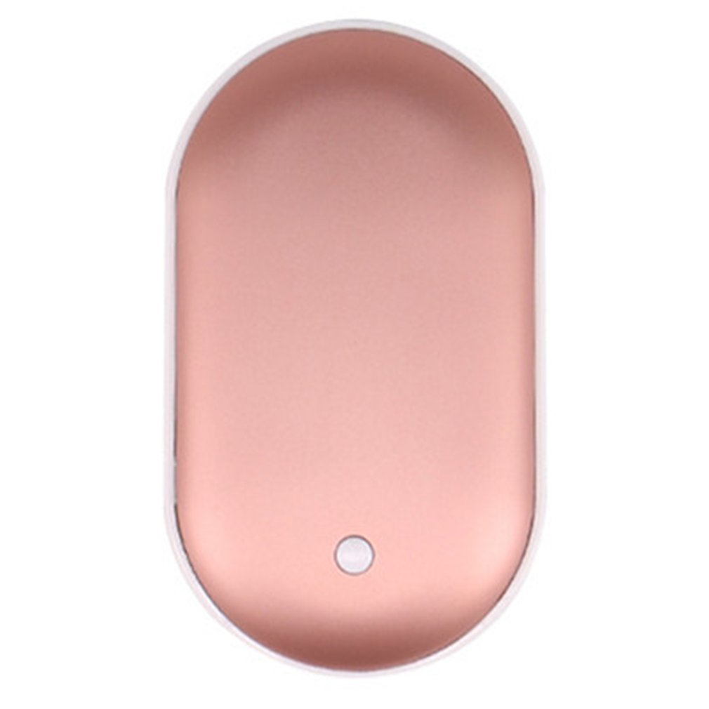 mini scaldamani invernale scaldamani potenza mobile USB ricaricabile scaldino portatile riscaldatore tasca scaldino elettrico per cartoni animati: rosa oro