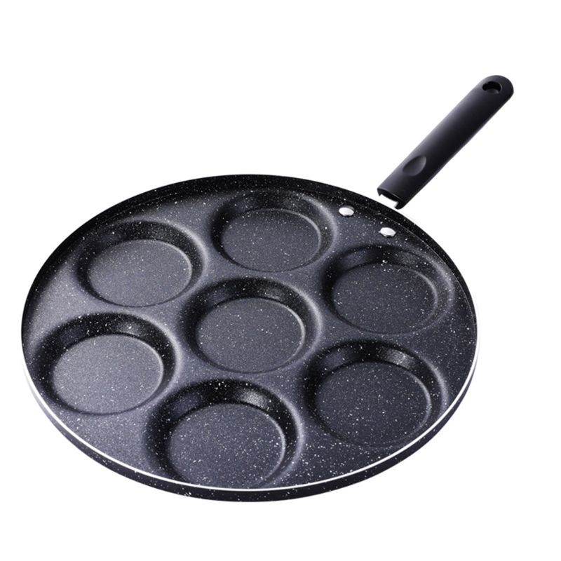 7 Gaten Eieren Frituren Pot Omelet Pan Non-stick Ei Pannenkoek Steak Omelet Pannen Keuken Koken Ontbijt Maker: Default Title