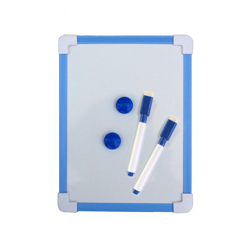 1 pc Kids Whiteboard Dry Wipe Board 5 Colors Frame Mini Drawing Magnetic White board Small Hanging Erase Boards With Pen: Option 1