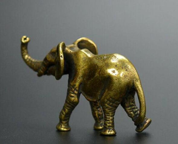 China 'S Archaize Messing Olifant Kleine Standbeeld Ornamenten