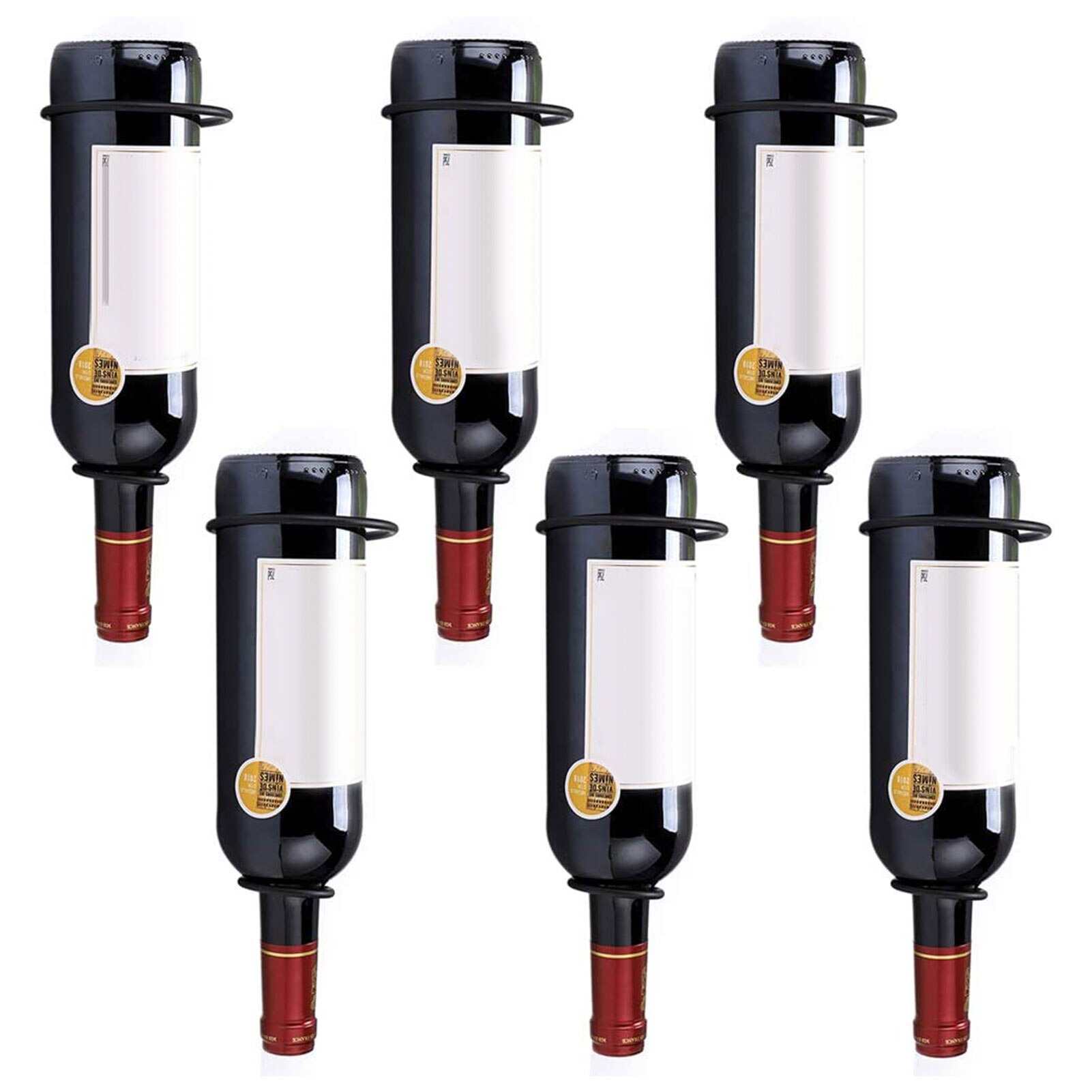 3Pcs Kitchen Storage Modern With Screws Wall Mounted Black Bracket Home Bar Organizer Display Shelf Wine Bottle Holder Simple