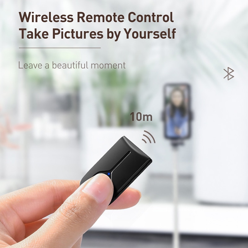 Baseus trådløs bluetooth selfie stick stativ med fjernkontroll shoot utvidbar sammenleggbar monopod for huawei xiaomi smarttelefon