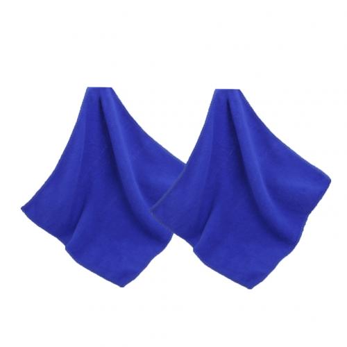 2Pcs Microfibre Cleaning Auto Soft Cloth Washing Cloth Towel Duster 25*25cm Car Home Cleaning Micro fiber Towels: Blue