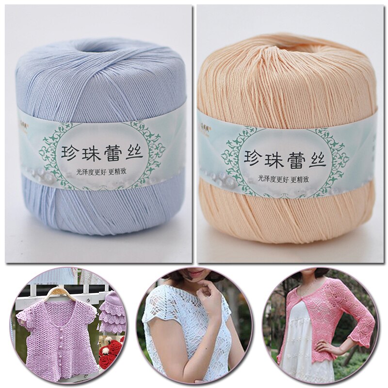 50g/ball DIY Colorful Thin Lace Yarn Solid Color C... – Grandado