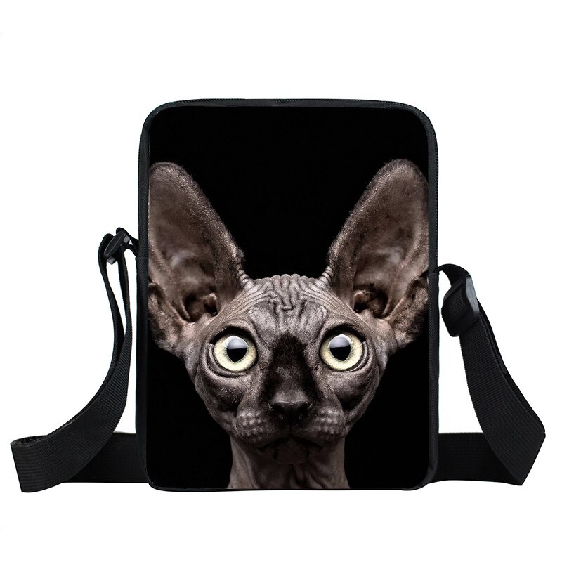 Cute Sphynx Cat Small Shoulder Bag Women Handbag Ladies Tote Leisure Crossbody Bags Girls Messenger Flap Bag Bookbag: xkbsphynx06