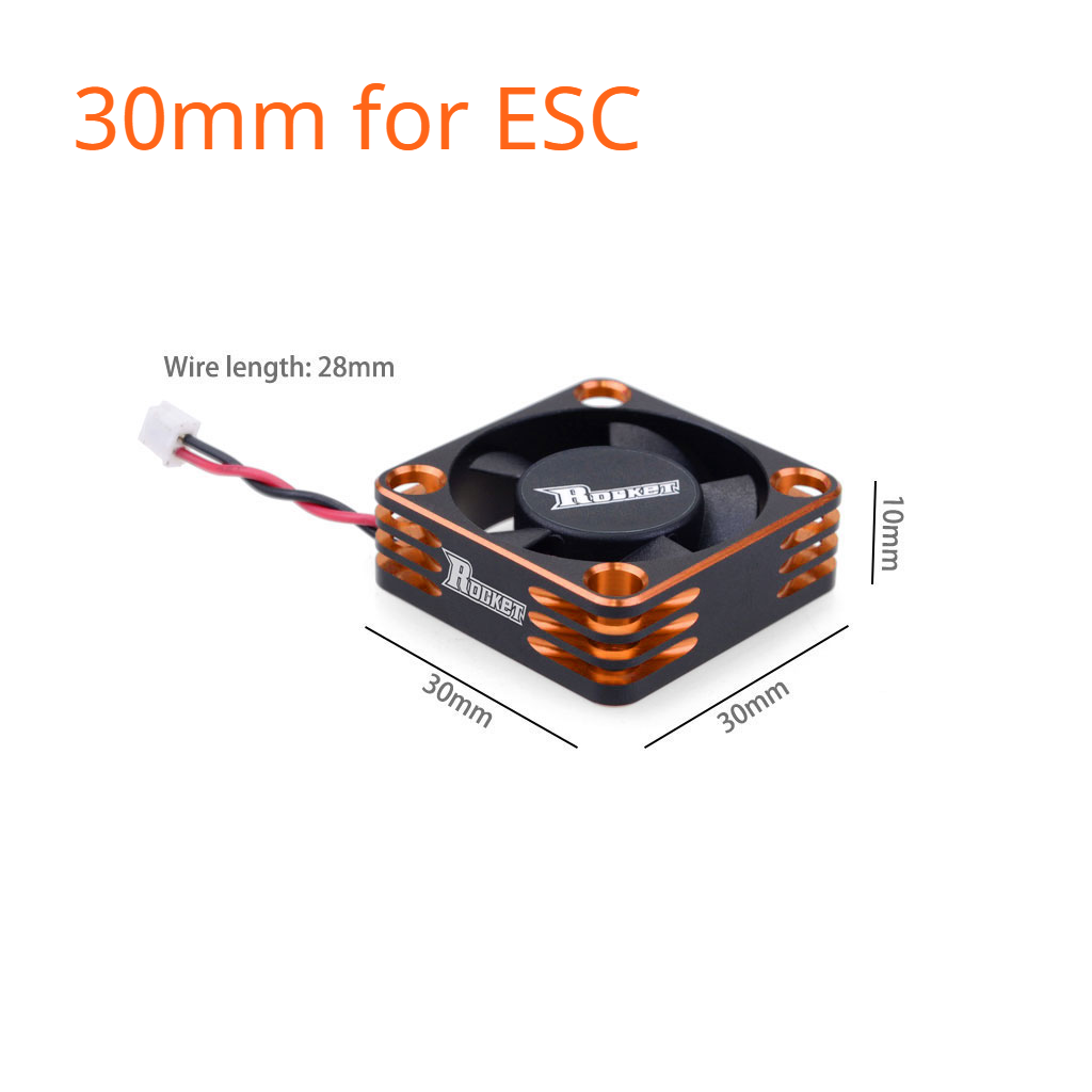 SURPASS Rocket Metal Cooling Fan Motor 25mm 30mm 35mm 40mm 50mm Aluminum Cool Fan Heat Sink Fan Cover for 3650 540 RC Motor ESC: Light Grey