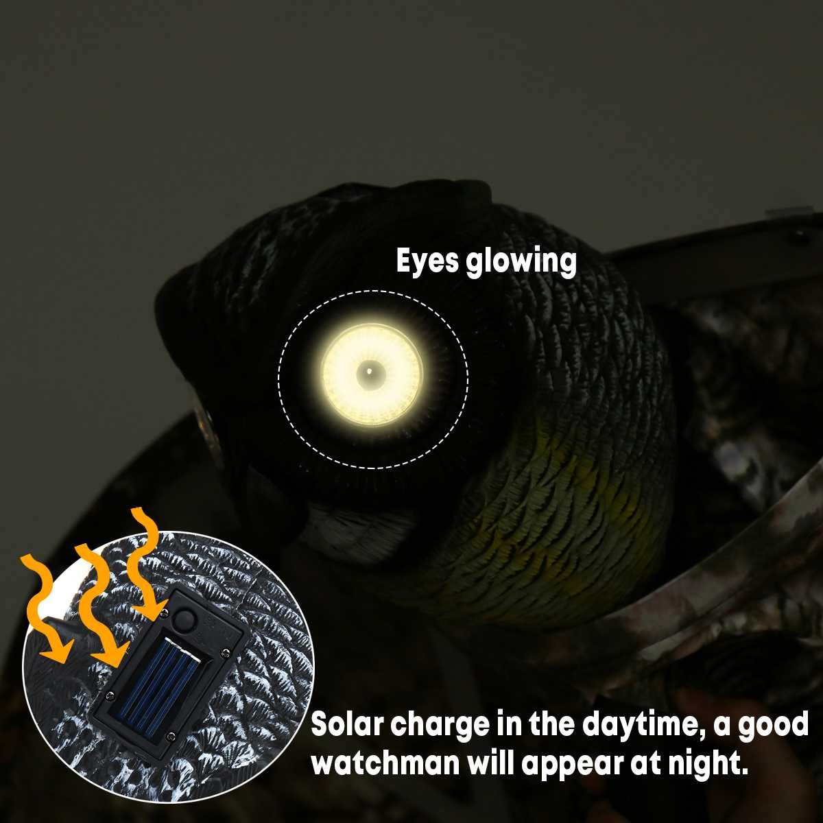 Realistische Vogel Scarer Dynamic Moving Vleugels Nep Uil Decoy Pest Repellent Bird Scare Tuin Yard Decor Plastic Outdoor Decoratie