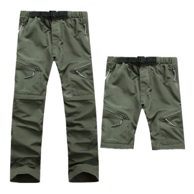 Quick Dry Detachable Hiking Pants Men Outdoor Sport Summer Camping Trekking Climbing Trekking Trousers Breathable Fishing Shorts