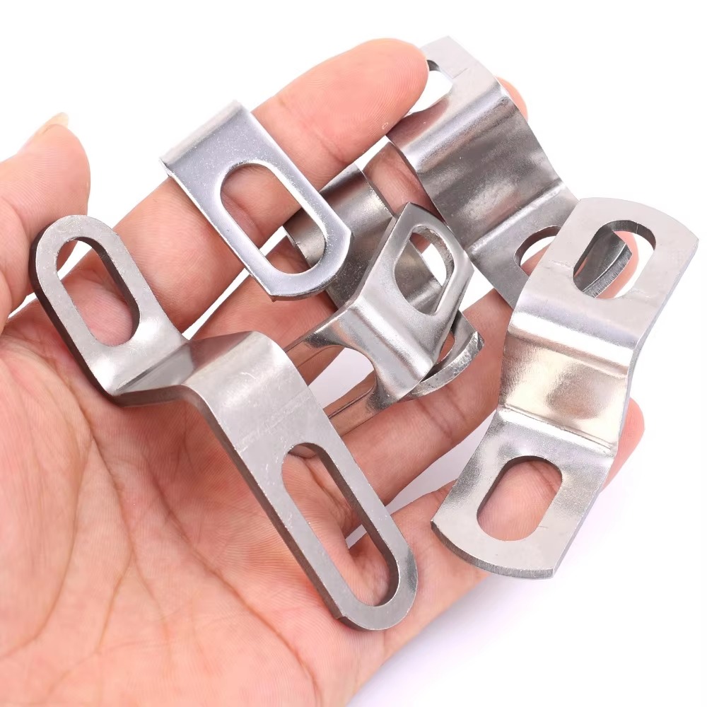 Soporte de tubo de escape para motocicleta, abrazaderas de tubo de escape modificadas en forma de Z/L, accesorio de soporte fijo de acero inoxidable