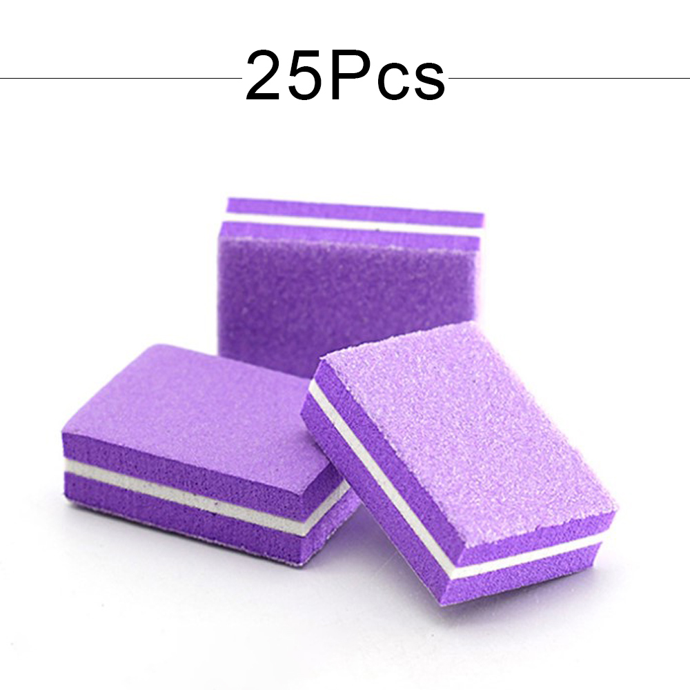 Mini bloques de limado de uñas para manicura , bloque de pulido de uñas de esponja colorida, lijado 100/180, 10/25/50 piezas: Naranja