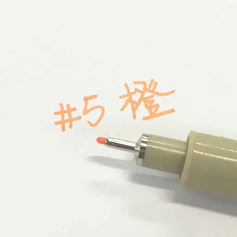 1Pcs Colors Porous-Point Pens Waterproof Hand-Drawn Sketch Needle Pen Dawing Liner Fineliner Cartoon Signature Pen: 05 Orange