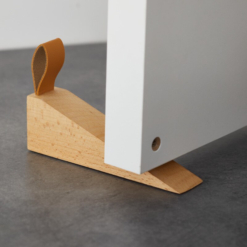 Butoir de cale de porte en bois 1 pièce, petite cale de butée de porte antidérapante pour le joint de bas de porte pour le bureau à domicile