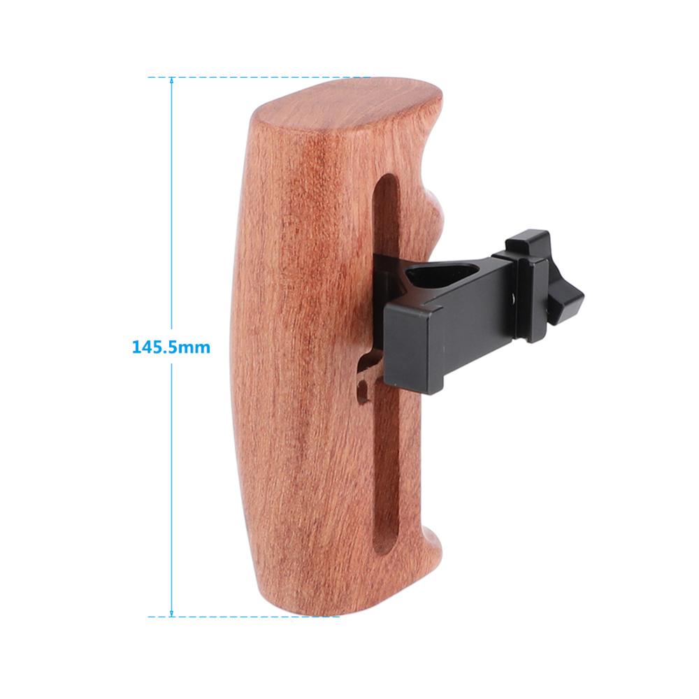 BGNing Sinistra di Legno della Maniglia Grip per Universale SLR DSLR Cage Fotocamera Rig con Morsetto A Sgancio Rapido e di Alta Scarpa Freddo staffa di montaggio