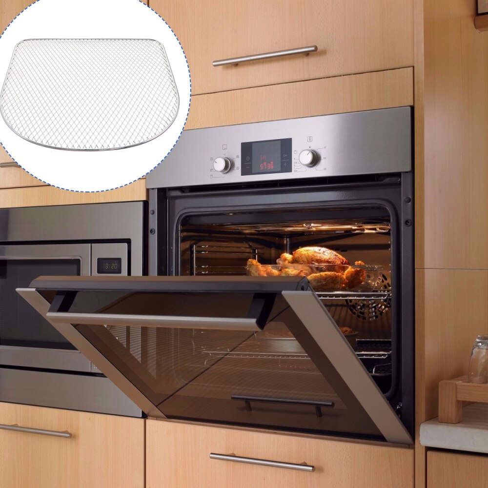 1pc Stylish Oven Net Tray Household Air Fryer Oven Mesh Fry Basket for Kitchen