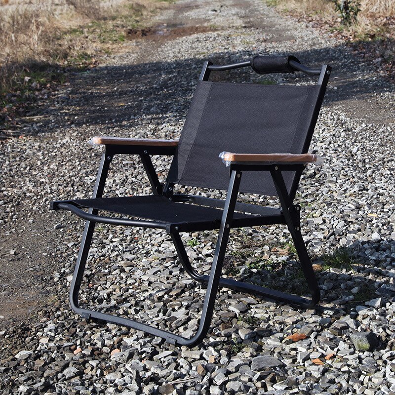 Podróżne krzesełko składane krzesło piknikowe krzesło plażbyć winnym krzesło z drewna Kermit krzesło na wolnym powietrzu kemping krzesło wędkarskie popularne Dropshipping: Iron Pipe czarny S
