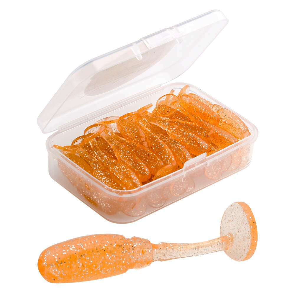 Johncoo 40 stk ajing fiskeri lokke 35mm 0.68g stenfisk ocean rock agn nål hale blød lokke kunstig agn: D