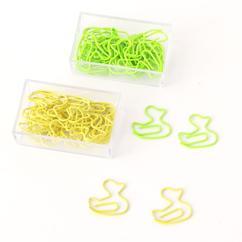 Duck Cute Shape Paper Clip Office Stationery Paper Clip notebook Decoration Bookmark duck Planner Clip Cute Clip Paperclips Lot