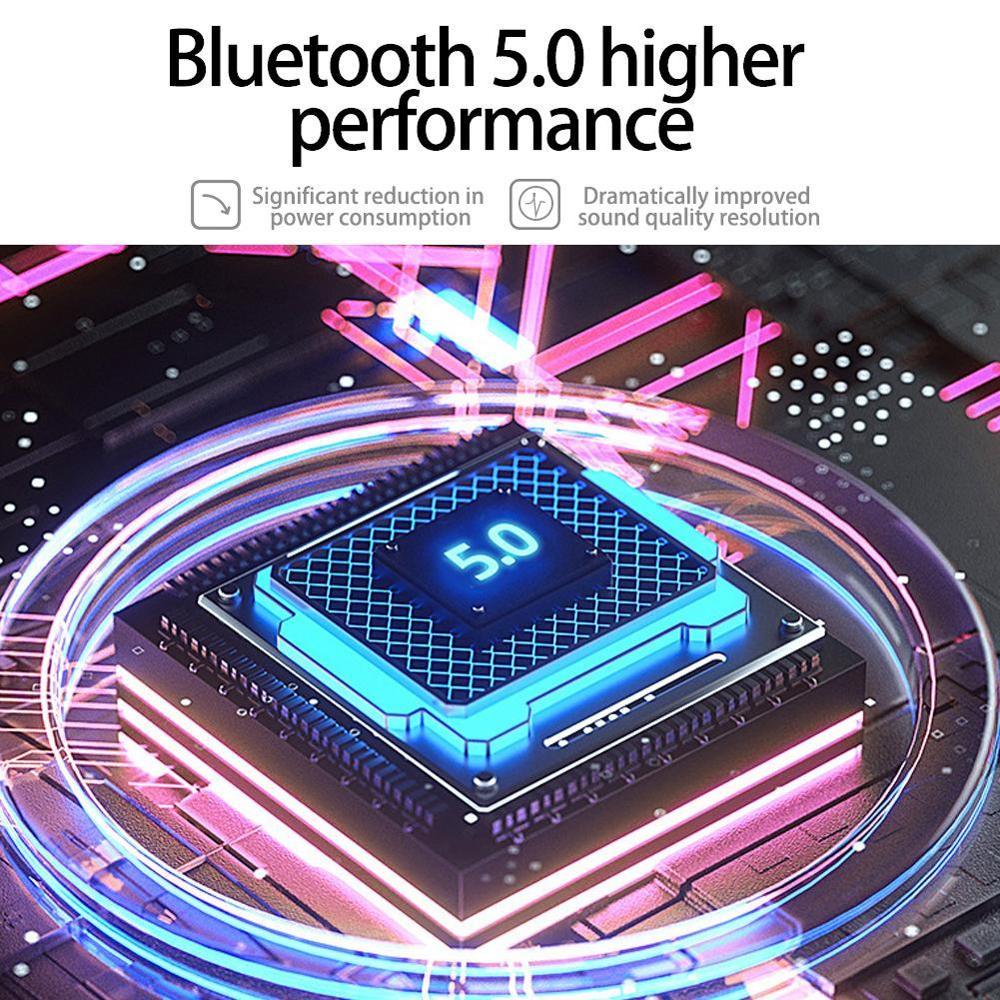 Wireless Headphones Bluetooth Earphone 5.0 Deep Bass Headsets Reduction Stereo For Mobile Noise Gaming J6E2