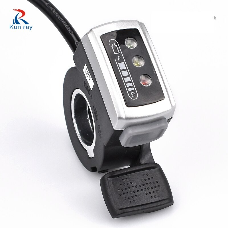 RoHS 36V 48V 106DX E-Bike Bicycle Scooter Motorcycle Finger Throttle Both-Way Thumb With Battery Power And ON-OFF Switch