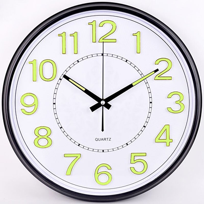Mute vægur moderne stort natlys ur quartz dekorative digitale wanduhr vægmaleri vægure: 38cm stil 13