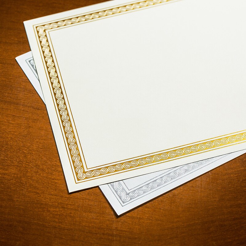 Kuckuck Gold stanzen grenze verdicken leer DIY A4 papier 15 blätter/tasche zertifikat druckbare kopie papier für freundlicher und mitarbeiter