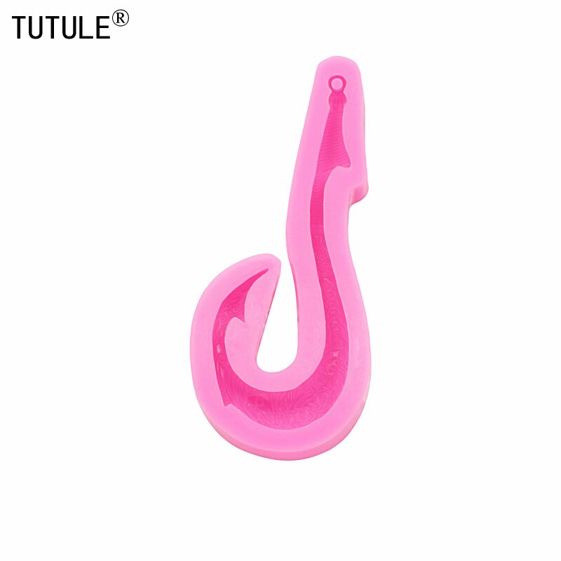 Gadgets, Fish hook silicone Keychain Silicone mold,for crafts polymer clay Handmade Fish hook Keychain resin necklace mold