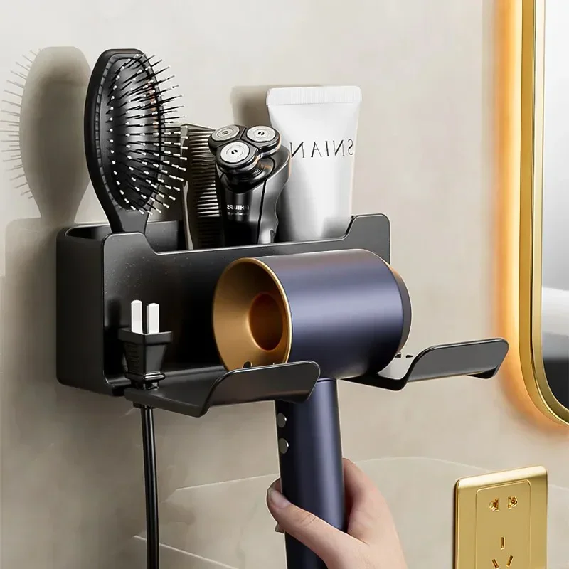 Föhn Houder Wanddroger Cradle Stijltang Stand Haardroger Organizer Box Toiletblazer Houder Plank Badkamer Accessoires