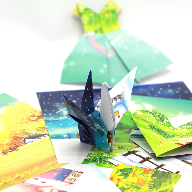 400 Bunte Origami-Papierblätter - Doppelseitig Bedruckt Für Bastelprojekte & Kinderaktivitäten