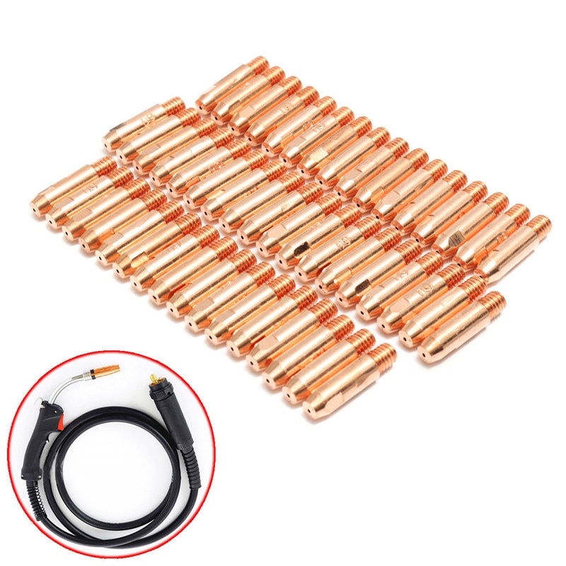 50Stck 0,8 mmx6mm Kupfer Kontakt Tipp Für MB24 MIG Schweißen Schweißer