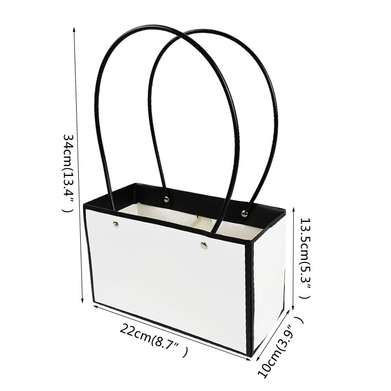 Tragbare Blume Box Wasserdichte Papier Handtasche Verpackung Tasche Hochzeit Rose Party Box Verpackung Für Süßigkeiten Kuchen Geburtstag: B14