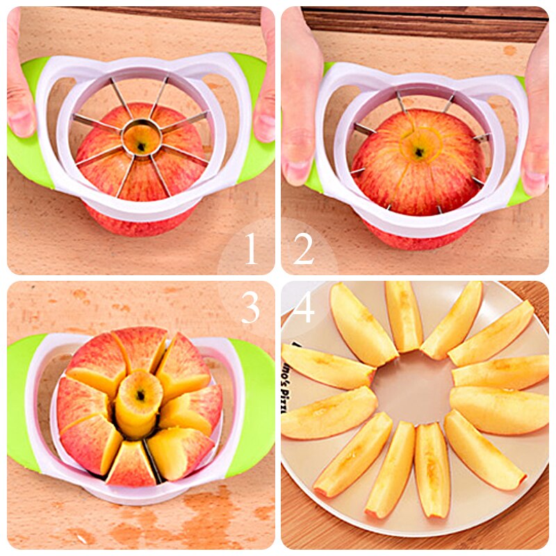 Trancheuse à 8 lames en acier inoxydable pour fruits, trancheur de pommes et poires, séparateur de fruits, Gadget de cuisine