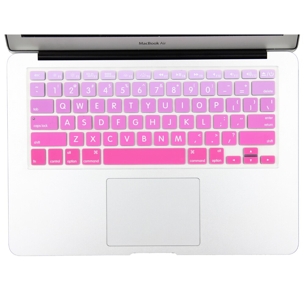 US Version Gradient Colors keyboard cover for macbook pro 13'' 15'' retina air 13 English rainbow cover keyboard Skin protector: 10
