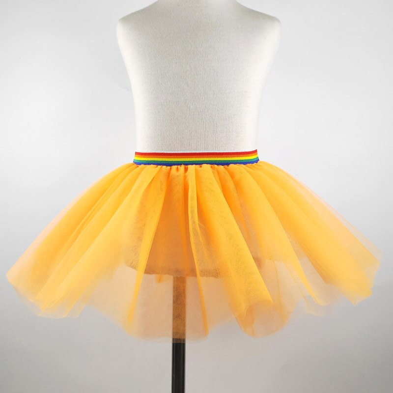 Orange skirt Baby Girls Tutu Skirt Ballerina Pettiskirt Fluffy Children Ballet Skirts Party Dance Princess Girl Tulle clothes