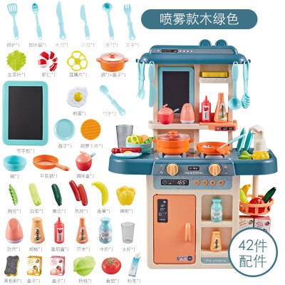Med vandfunktion vandhane stor størrelse køkken plast foregiver legetøj børnekøkken madlavning legetøj børnelegetøj  d181: Type d (42 stk) ingen kasse