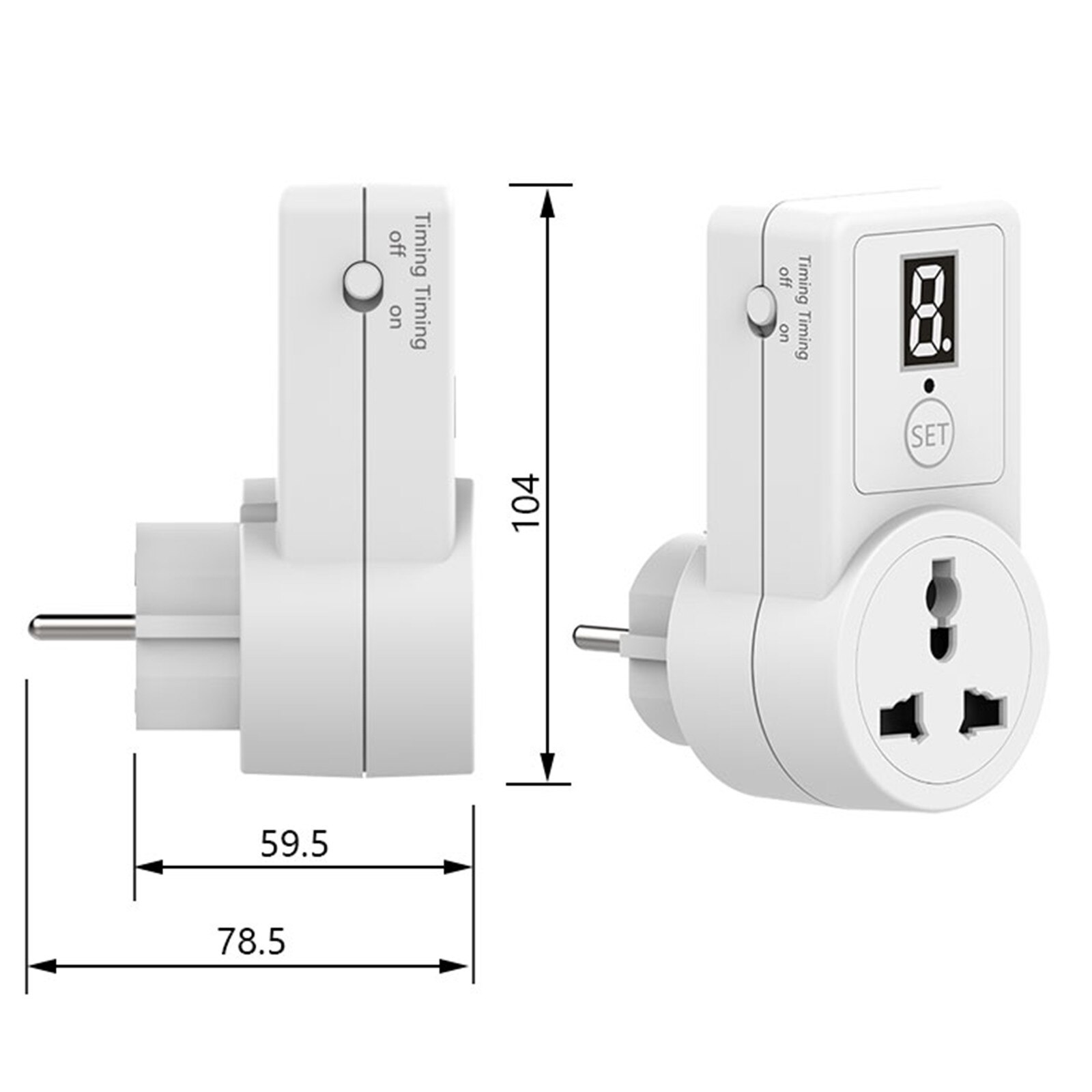 Mini Digital Timer Switch Socket Outlet Plug-in Time Control for Kitchen Electric Appliance EU Plug