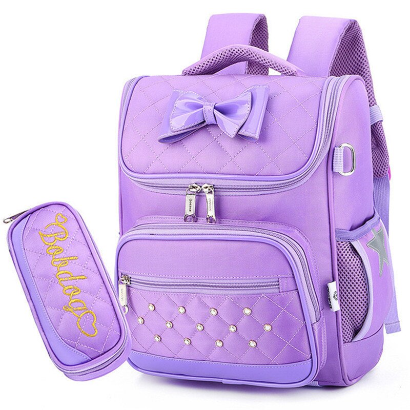 Nette Bogen Prinzessin Rucksack Schule Rucksäcke für Mädchen freundlicher Schulranzen Schule Taschen Für Kindergarten Mochila Escolar Rucksäcke