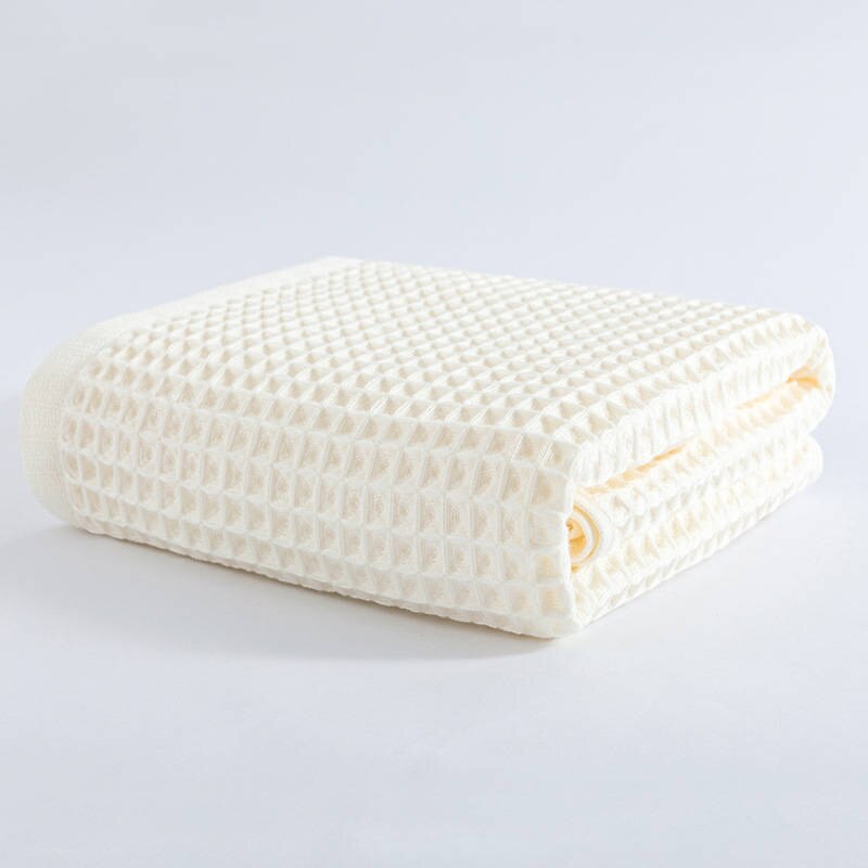 Baumwoll-Waffel-Badetuch für Damen und Herren, Badezimmerhandtuch, Erwachsene, 70 x 140 cm
