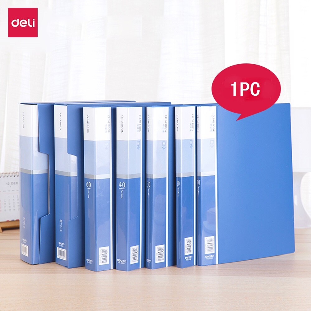 Deli A4 File Bag Data Book Large Capacity File Folder Briefcase Office Stationery Multiple Pages Optional Office School Supplies