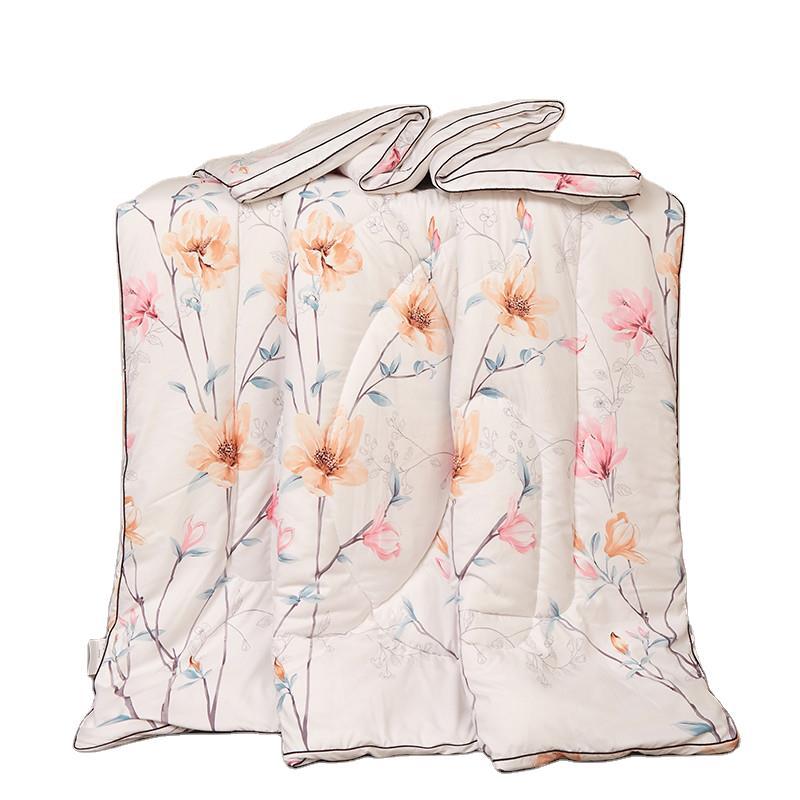 High Grade Winter Chinese Long Mulberry Silk Quilt Handmade 4 Season Silk Comforter Blankets Cotton Fabric Cove